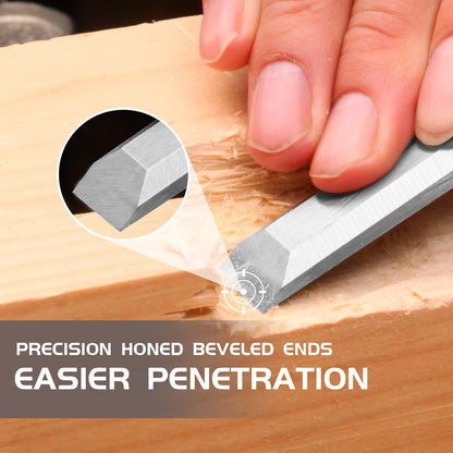 TOLESA 5-Piece Wood Chisel Set Cr-V Steel Soft Grip