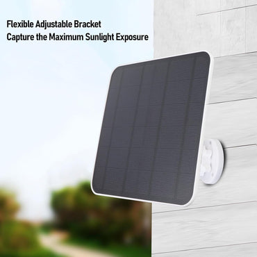 12W Solar Panel Charger with Adjustable 9.8ft Mount for Cameras
