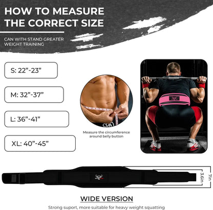 Double Strength 5.5" Neoprene Weight Lifting Belt for Gym - Gomix Brands Outlet