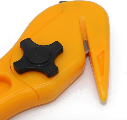 Moving Edge Safety Knife Box Opener Tape Cutter Shrink Wrap Knives Yellow 5-Pack
