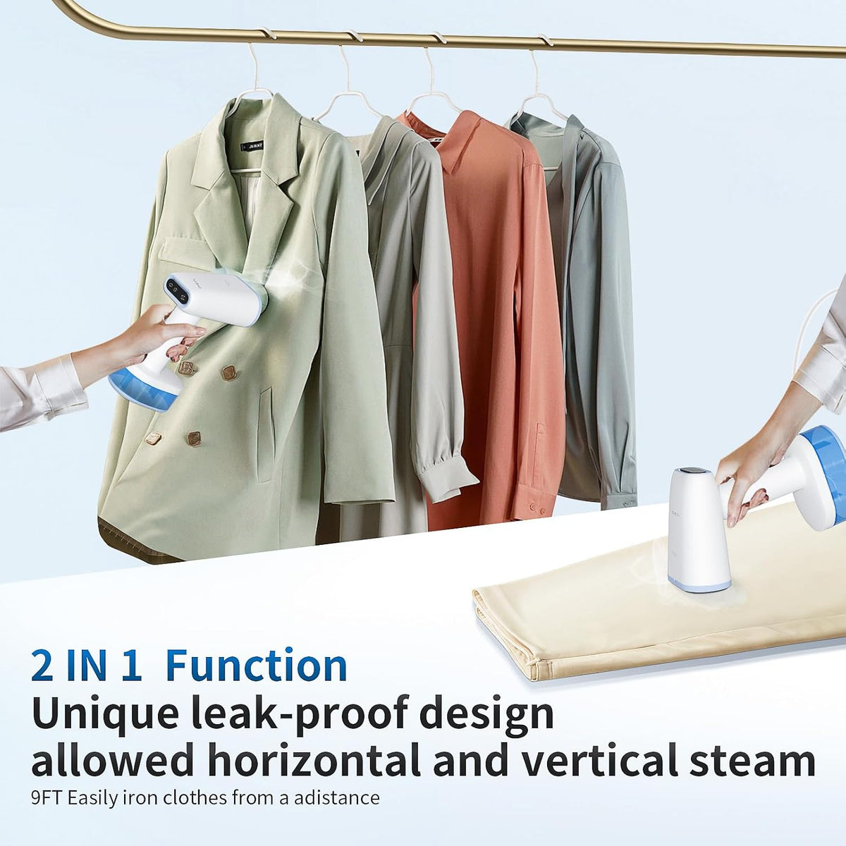 YASHE E10PRO Handheld Clothes Steamer Blue 1600W