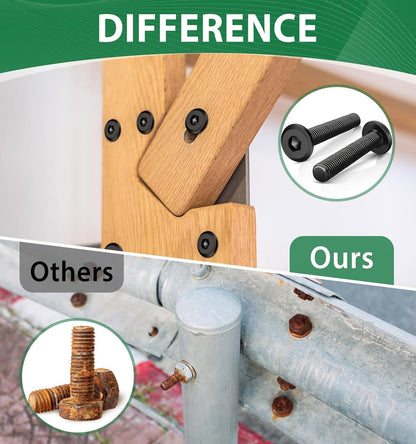 Bolatus 20-Pack M5x25mm Black Flat Head Stainless Steel Screws