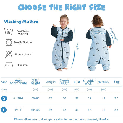 Portable Baby Sleep Blanket with Feet – 100% Cotton, Warm 2.5 Tog, 6‑18 Months