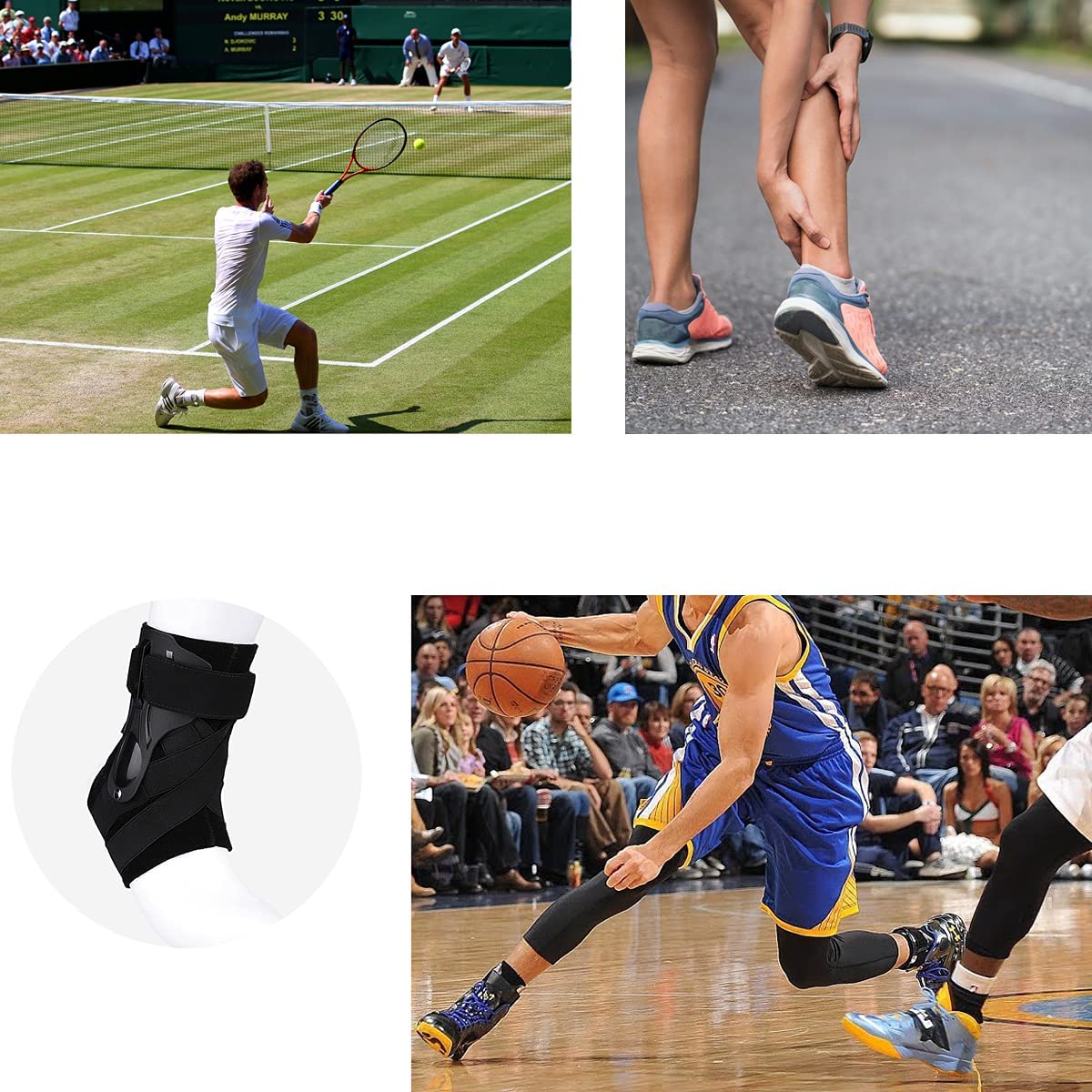 Premium Ankle Support Brace with Stabilizers for Injury Recovery and Pain Relief