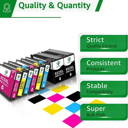 GREENSKY 932XL/933XL Ink Cartridges Compatible with HP OfficeJet 8 Pack - Gomix Brands Outlet