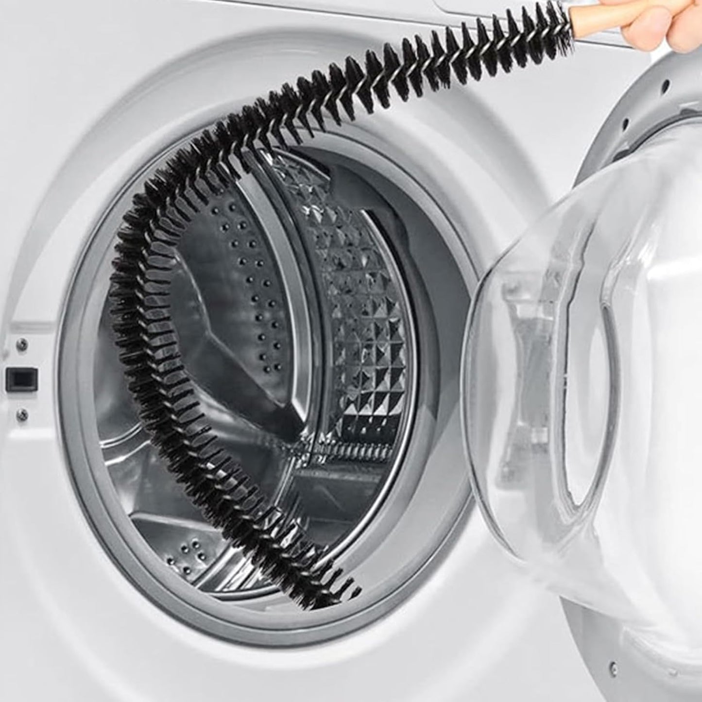 Radiator Brush Long Handle and Flexible Radiator Brush for Radiators Cleaning Brush for Cleaning Heating Cleaner Dry and Wet Cleaning Dust Binding Length Approx. 70 cm Black