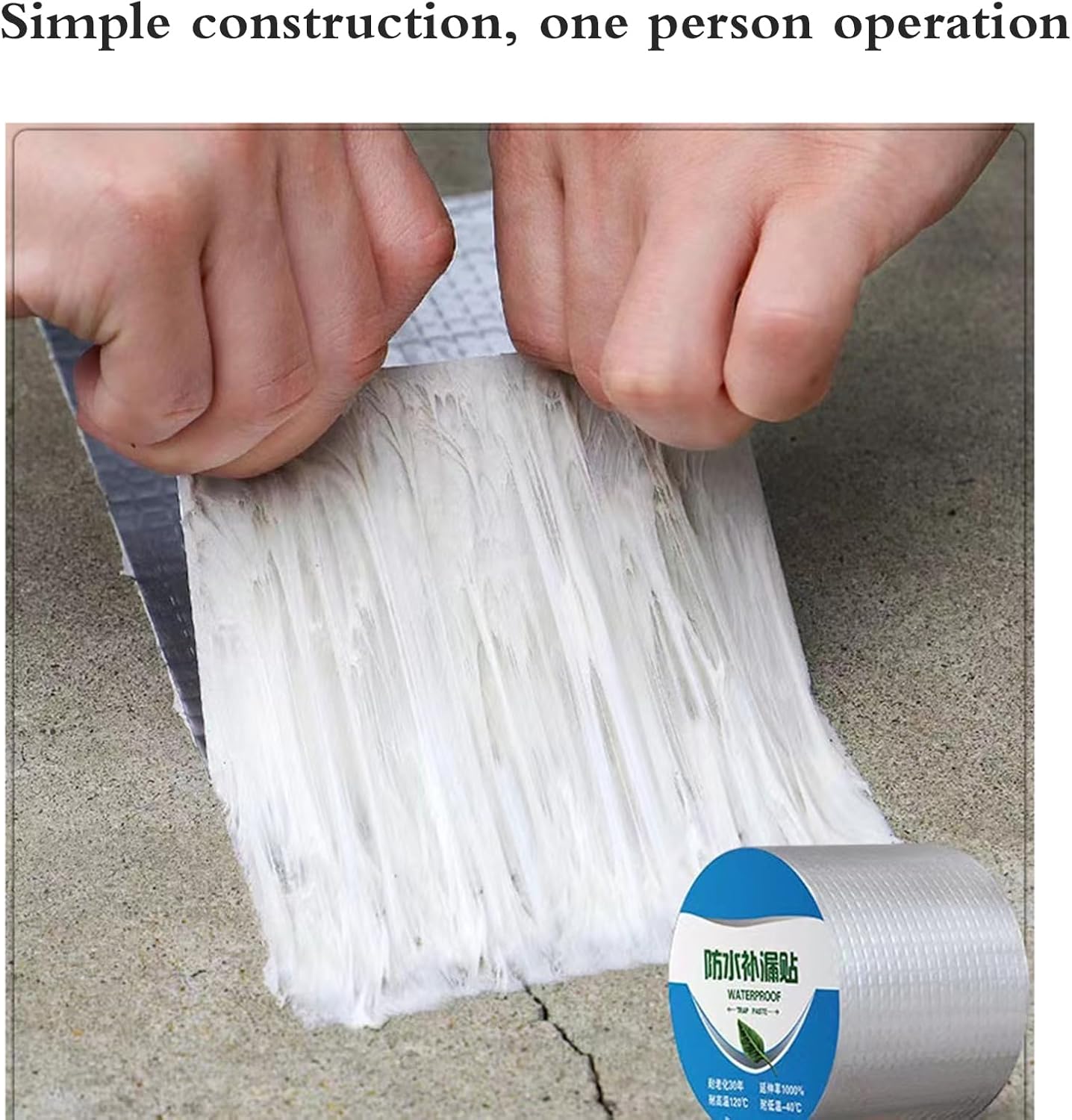 Wansiman Heavy-Duty Butyl Rubber Aluminum Foil Waterproof Repair Tape, Strong Adhesion