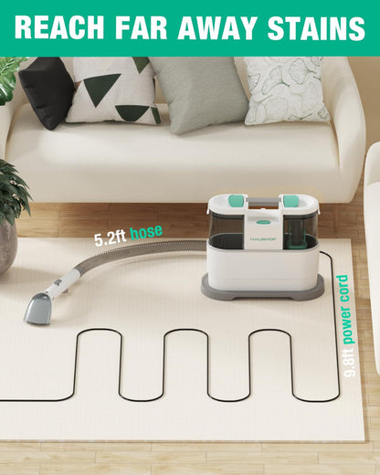 HAUSHOF Portable Spot Cleaner: Powerful Suction for Pet Stains & Upholstery