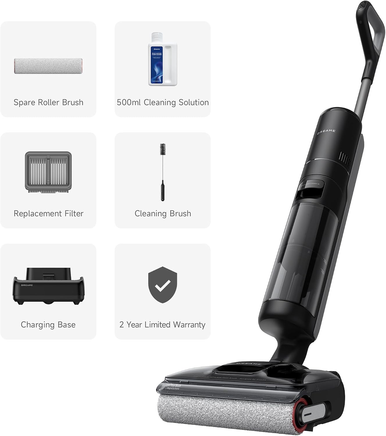 Dreame H12 Pro FlexReach Wet Dry Vacuum Cleaner 18000Pa Cordless Vacuum Mop 50Mins Runtime