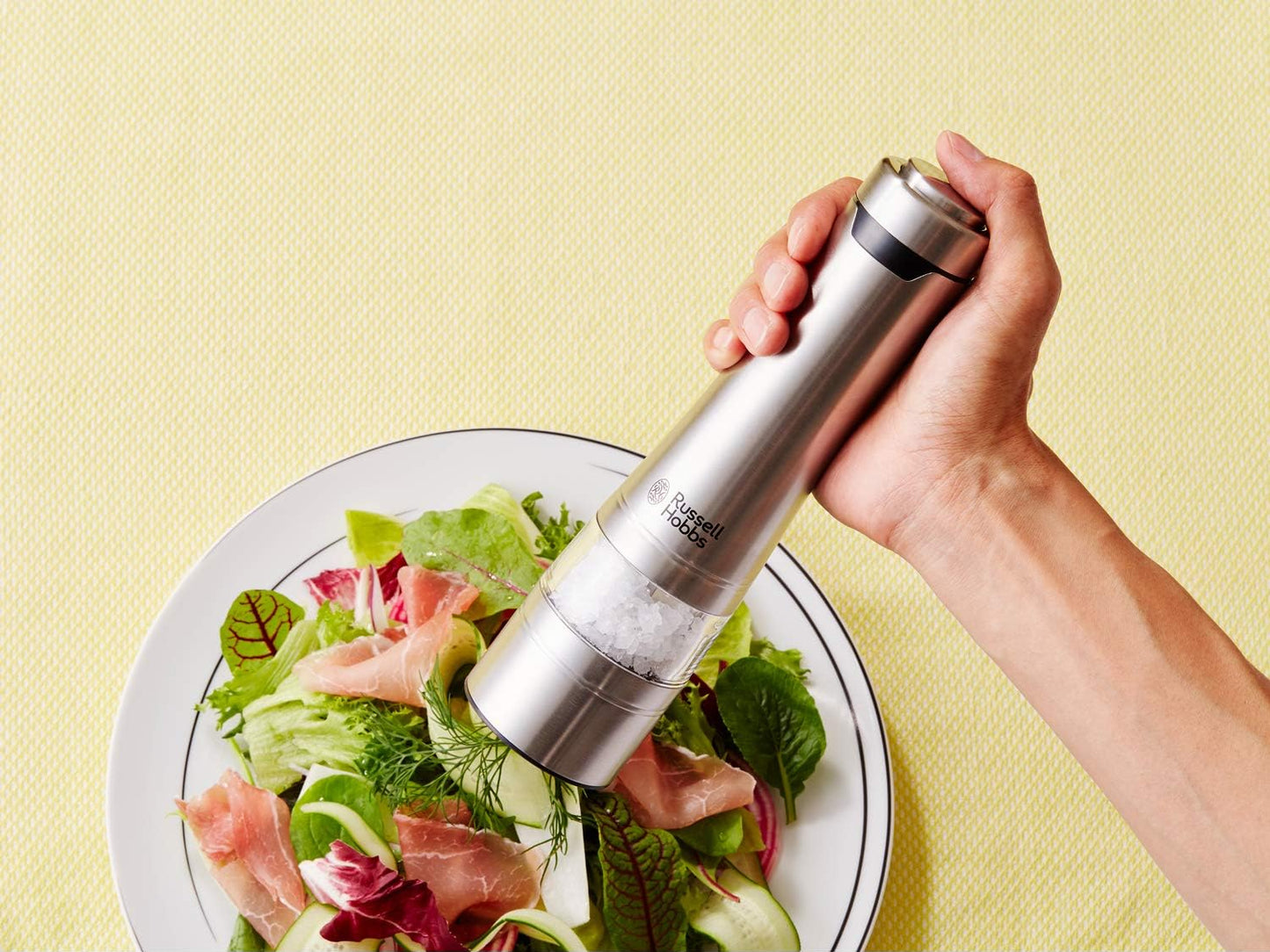 Russell Hobbs 7922JP Electric Salt & Pepper Mill Set, Adjustable Coarseness, 2-Pack