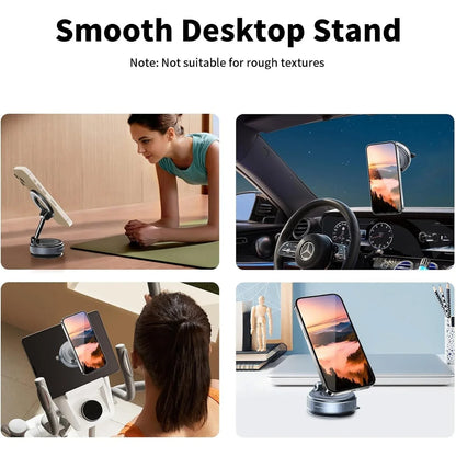 TONEOF 360° Rotatable Magnetic Car Phone Stand with Vacuum Suction - Gomix Brands Outlet