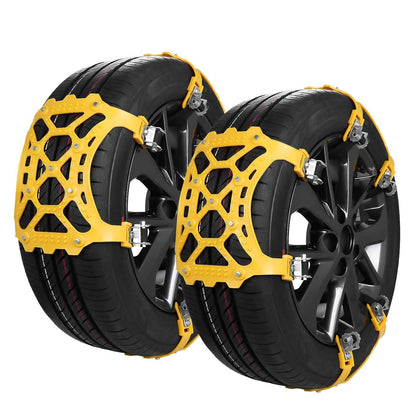 SUPTEMPO 6-Piece Universal Emergency Anti-Slip TPU Snow Chains for Car SUV Truck 165-285mm Tires