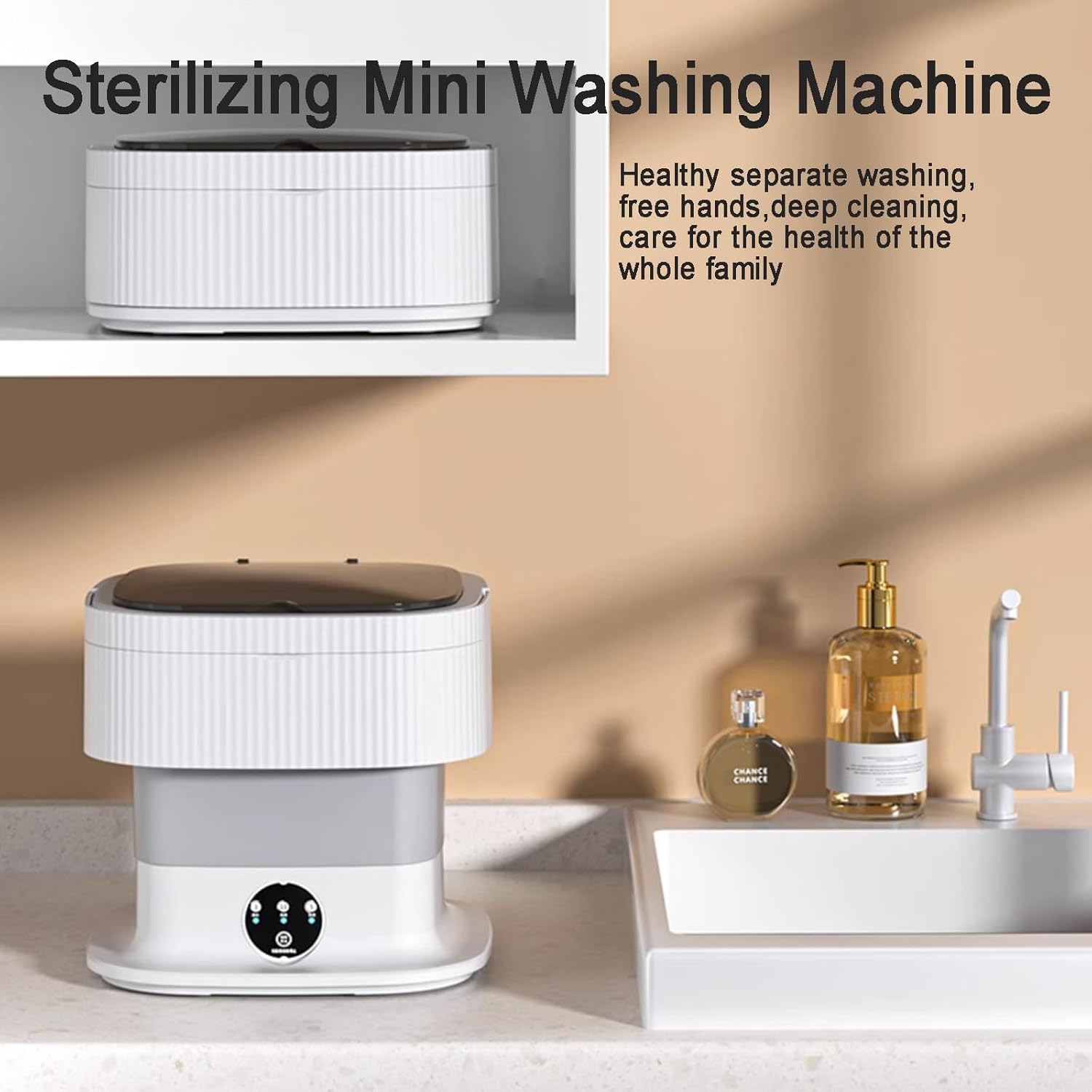 14L Portable Mini Folding Washing Machine for Travel Laundry