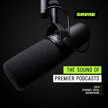 Shure SM7B Cardioid Dynamic Vocal Microphone for Podcasting & Recording