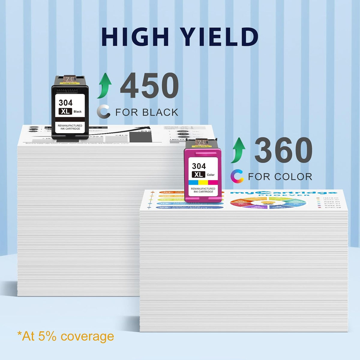 MYCARTRIDGE PHOEVER MP-304XL-2 304 XL Ink Cartridges 2-Pack
