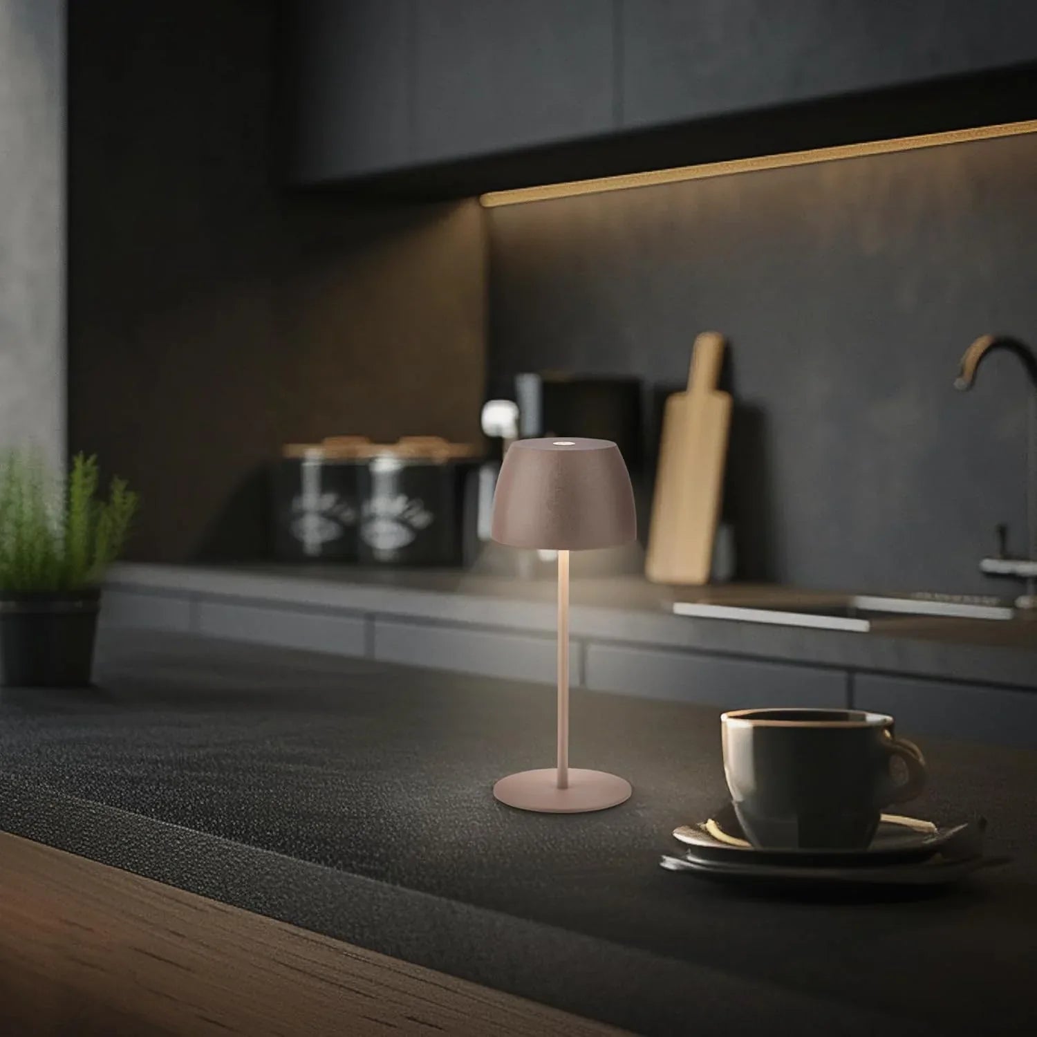 BRILONER Mini LED Touch Table Lamp – Wireless, Dimmable, Rechargeable - Gomix Brands Outlet