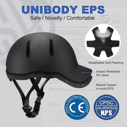 FROFILE Adult Commuter Bike Helmet - Baseball Cap Style Visor