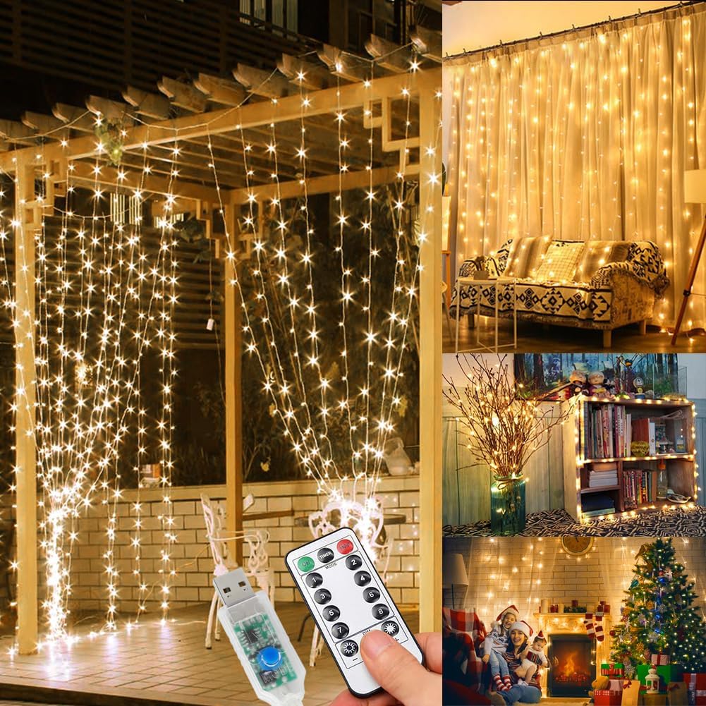 WEARXI DS0004-TP Fairy Lights 300 LED 3x3m Warm White