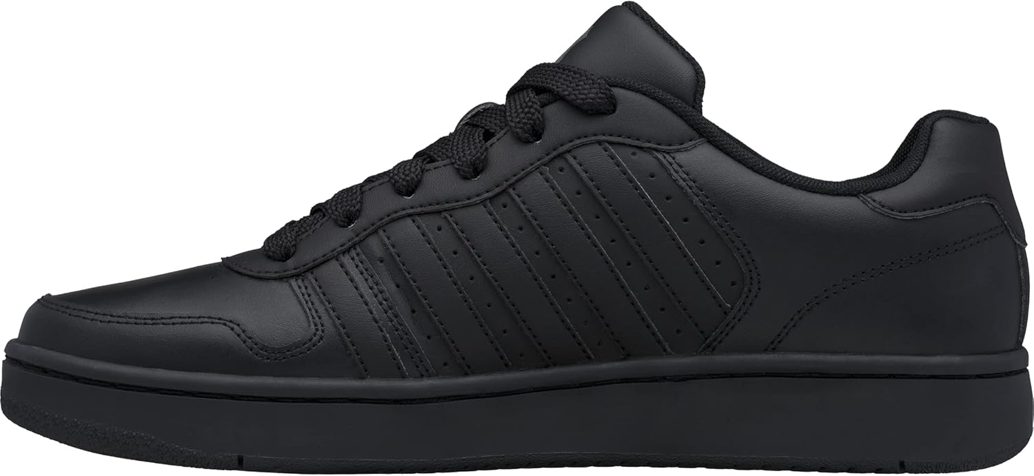 K-Swiss Court Palisades Men's Leather Trainer Shoes Black