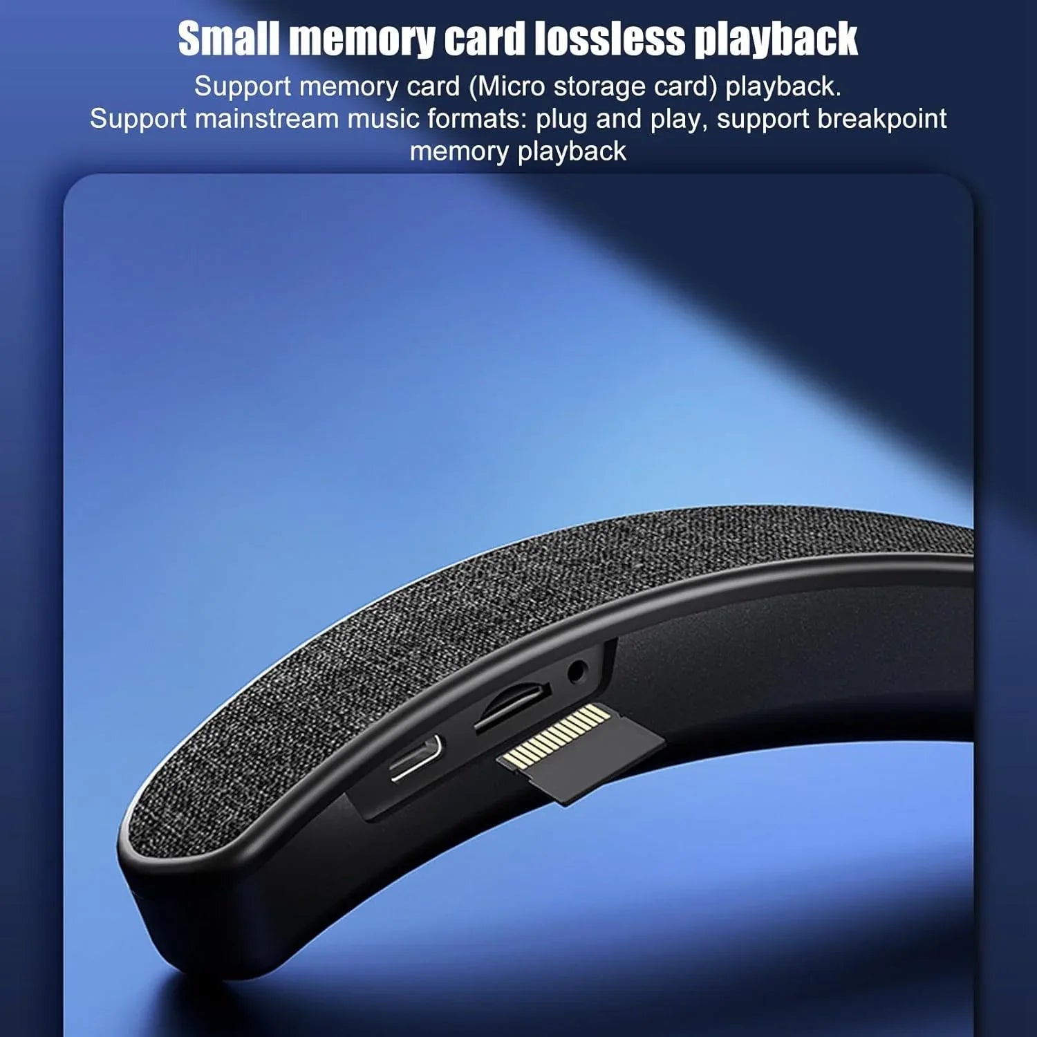 Lightweight Portable Neckband Speaker with Hi‑Fi Sound and Noise‑Cancelling Mic - Gomix Brands Outlet