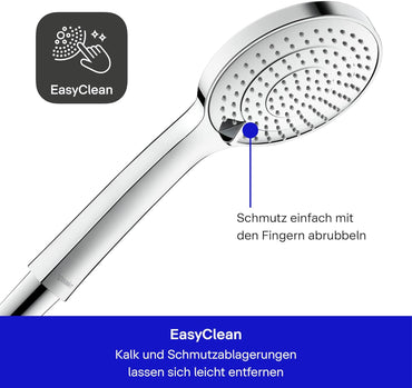 Duravit Universal 3-Jet Water-Saving Chrome Shower Head 110mm