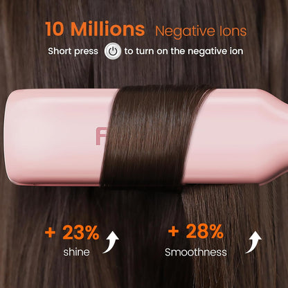 Faszin Professional 1.65" Wide-Plate Titanium Hair Straightener Pink