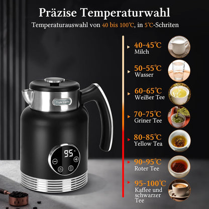 Taylor Swoden 2L Double-Walled Stainless Electric Kettle with Precise Temp