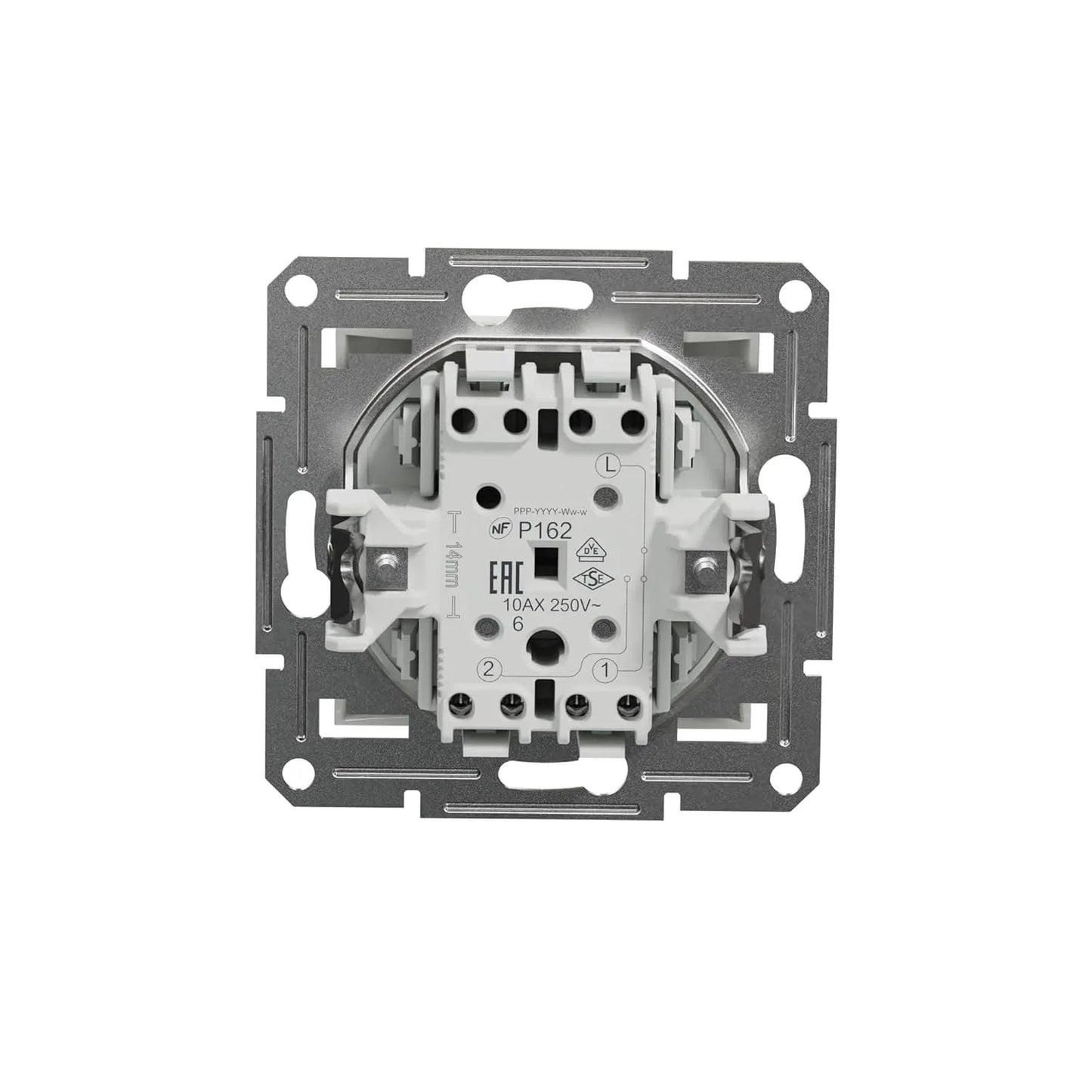 Schneider Electric Asfora White Flush-Mounted Toggle Switch 1-Pole 10A 250V - Gomix Brands Outlet
