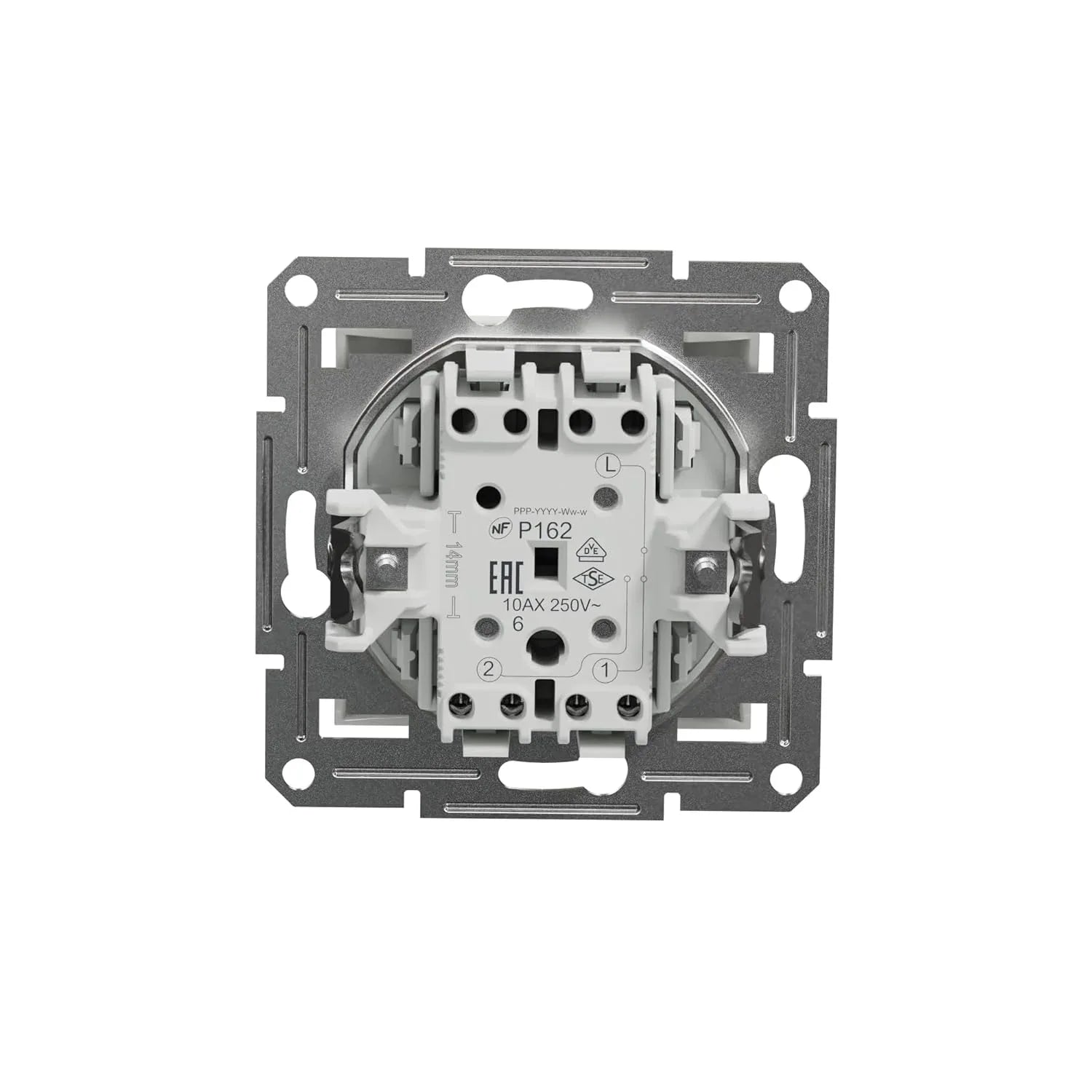 Schneider Electric Asfora White Flush-Mounted Toggle Switch 1-Pole 10A 250V - Gomix Brands Outlet
