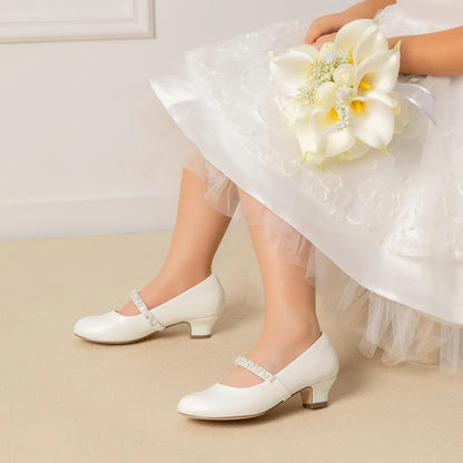 DREAM PAIRS Girls Low Heel Mary Jane Shoes with Rhinestones. - Gomix Brands Outlet