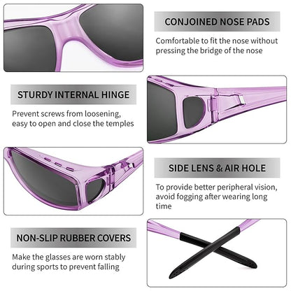 URUMQI Cut Polarized Fit‑Over Sunglasses for Unisex – UV400 Protection