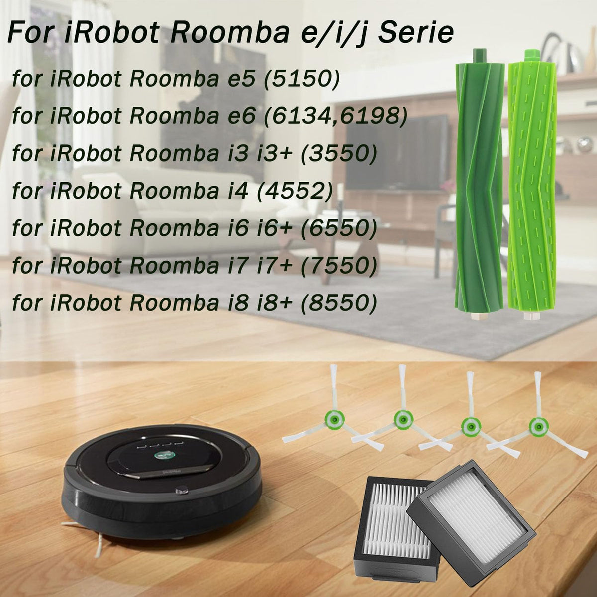 Asdazrxy Vacuum Cleaner Replacement Parts for iRobot Roomba i & E Series 22-Pack