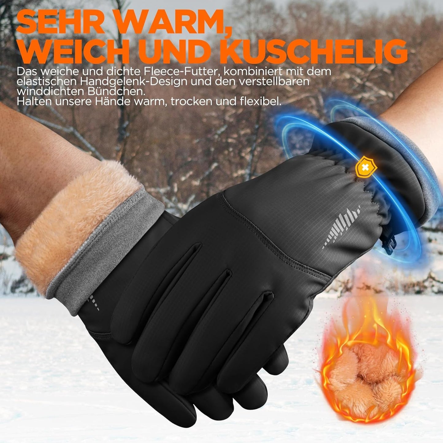 Rivmount Waterproof Winter Gloves – Touchscreen Warm Ski Cycling