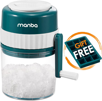MANBA Portable Ice Shaver Snow Cone Machine with Three Blades