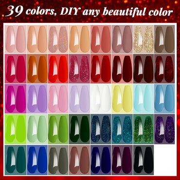 FINGEROOM 48‑Piece UV Gel Nail Polish Set with 5 Topcoats