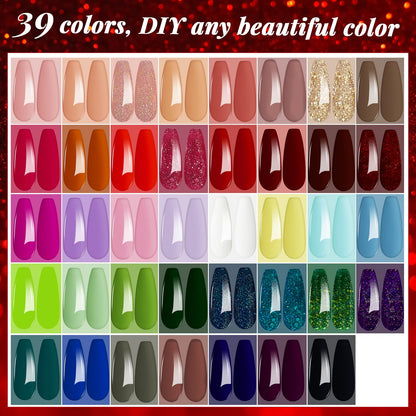 FINGEROOM 48‑Piece UV Gel Nail Polish Set with 5 Topcoats