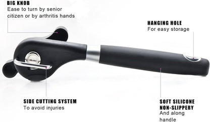 Iheyfill CAN-123 Manual Safety Can Opener Black