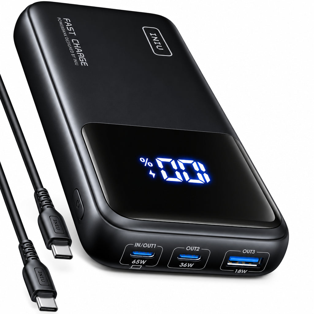 INIU BI-B62 Laptop Power Bank 20000mAh 65W Fast Charging Black