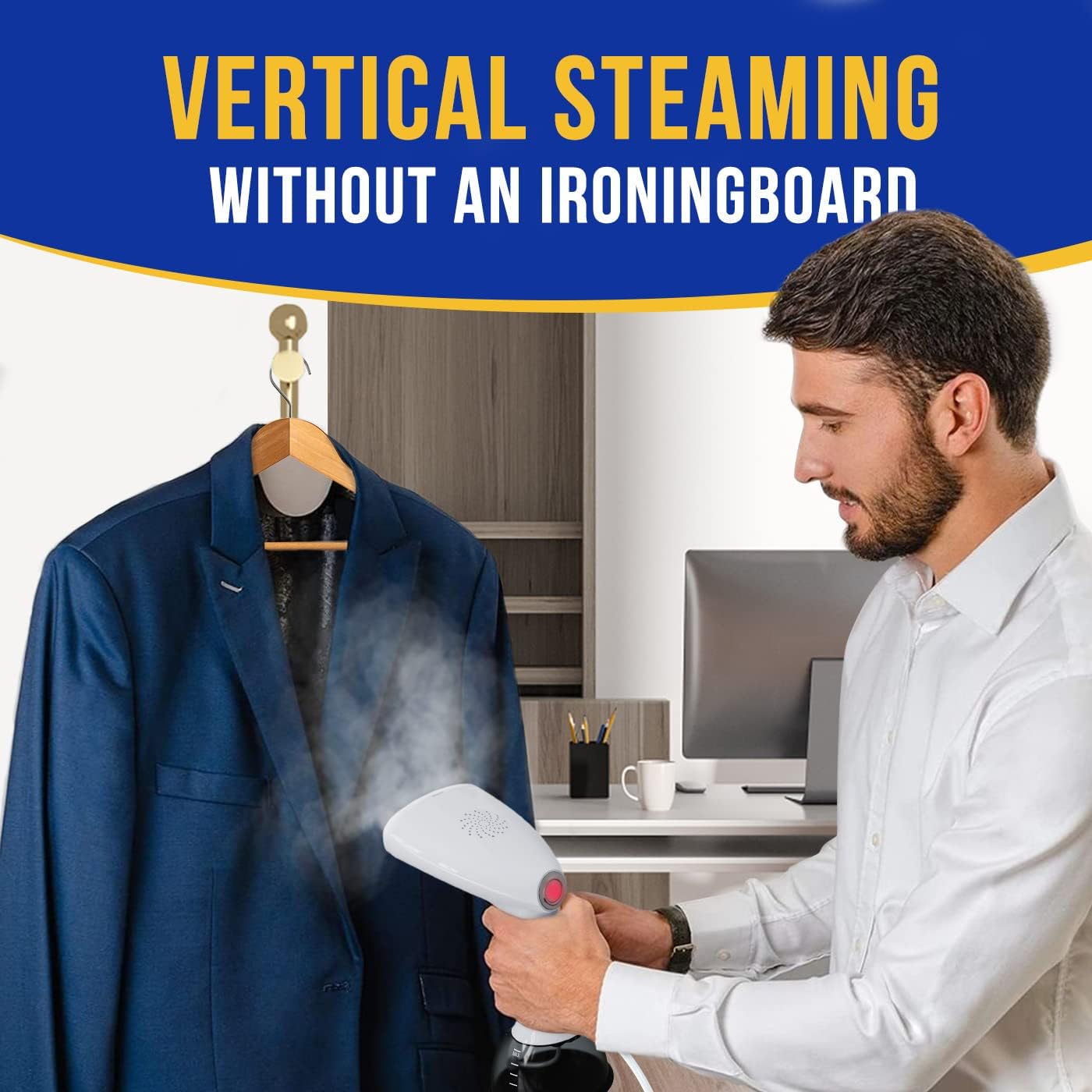 Rolipo Portable Garment Steamer with 400ml Water Tank, 2000W Power