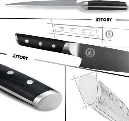 Kitory 8-Inch Professional Chef's Knife with Pakka Wood Handle