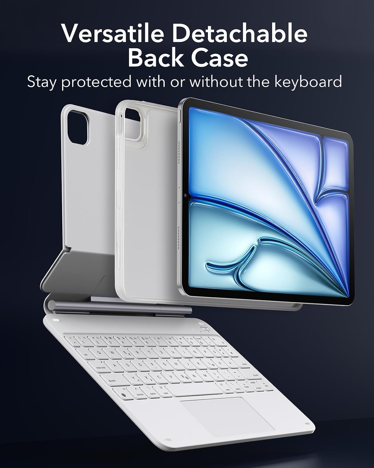 ESR Rebound Magnetic Keyboard Case for iPad Air 11-inch White