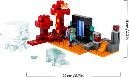 LEGO Minecraft Nether Portal Ambush Set with Orc Warrior
