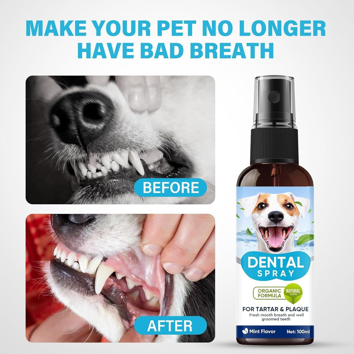 ATUIO Pet Dental Spray for Dogs and Cats 100ml