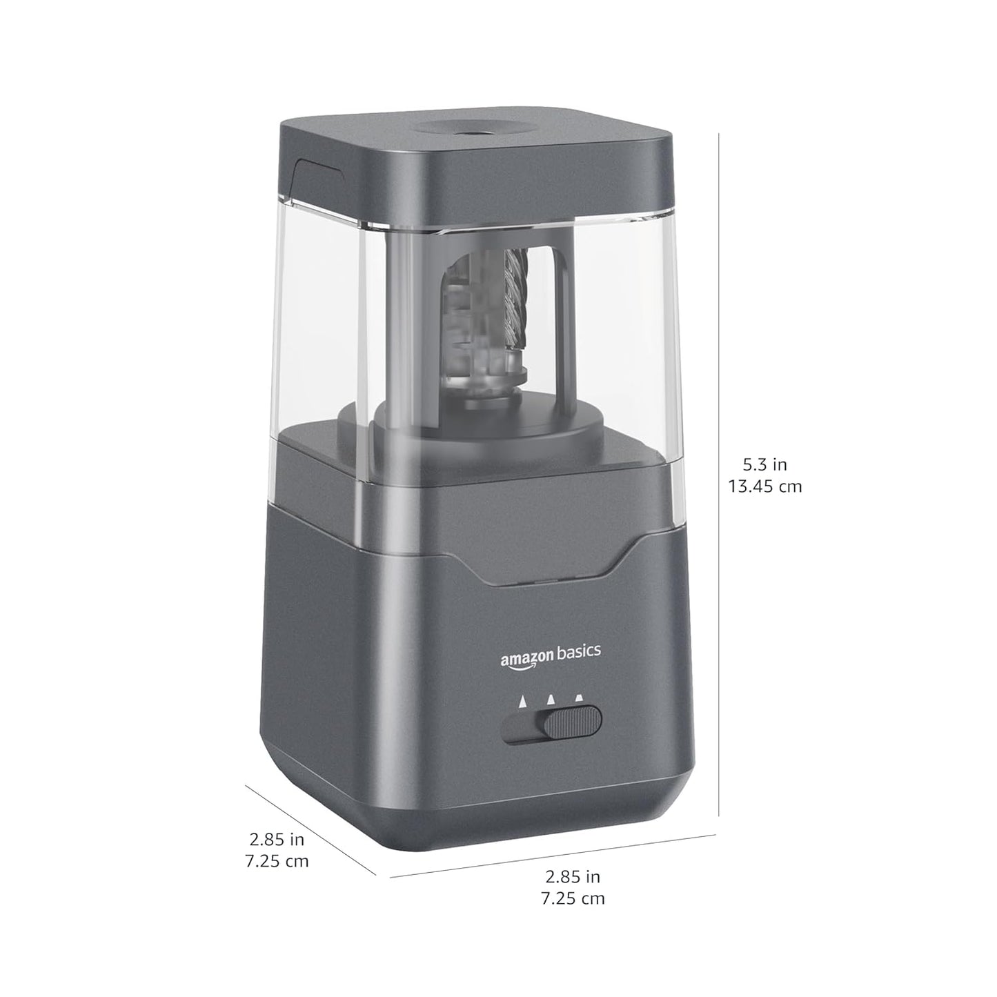 Amazon Basics Portable Electric Pencil Sharpener with Helical Blade