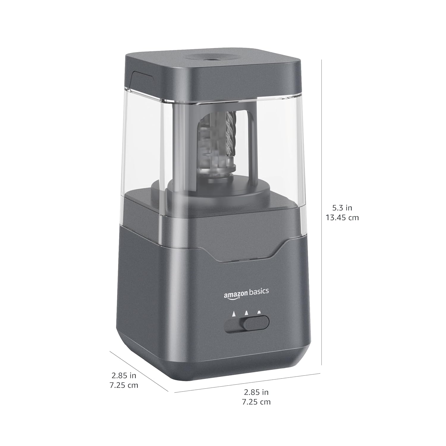 Amazon Basics Portable Electric Pencil Sharpener with Helical Blade