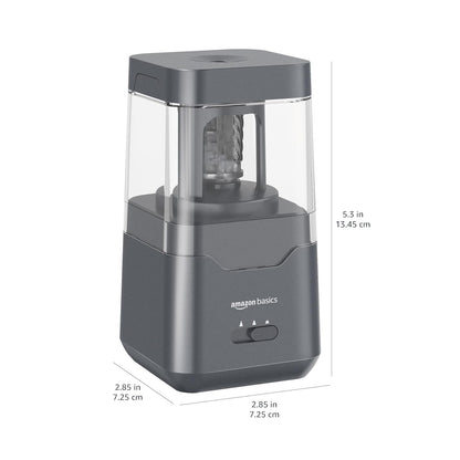 Amazon Basics Portable Electric Pencil Sharpener with Helical Blade
