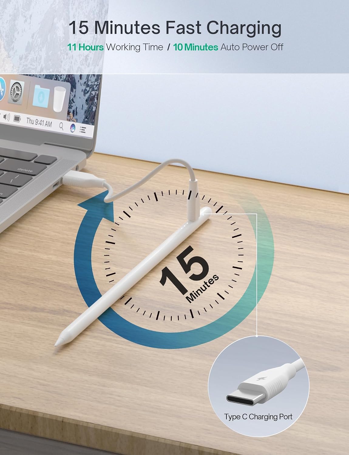 MEKO Stylus Pen Magnetic Wireless Charging iPad Compatible