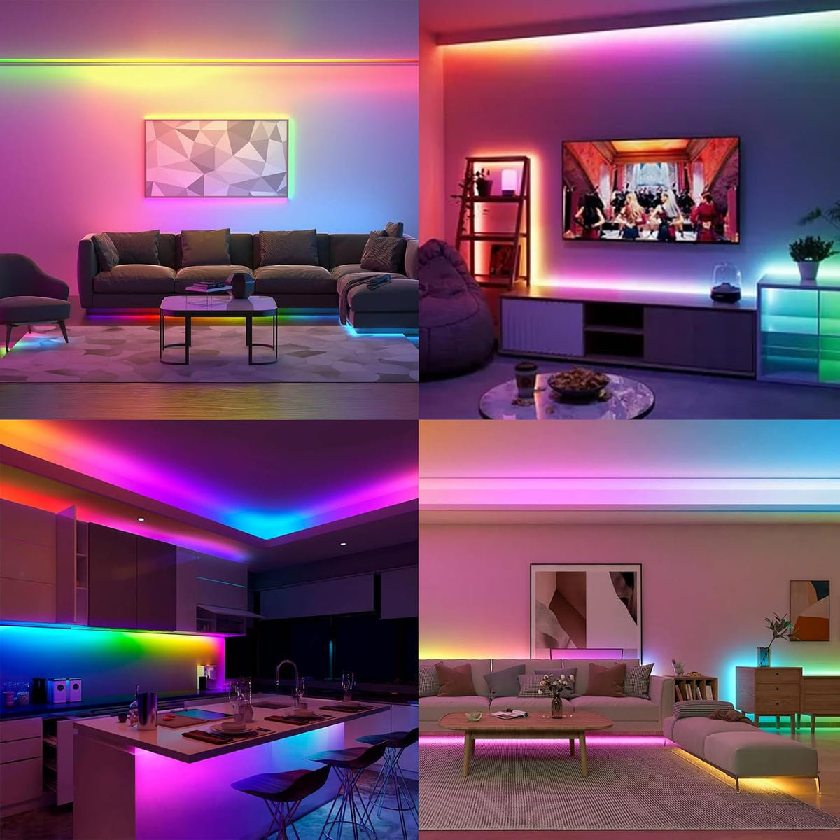 INDARUN RGB WiFi COB LED Strip 10m 24V