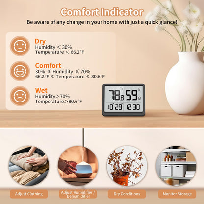 DOOMAY 5294 Digital Hygrometer and Temperature Monitor