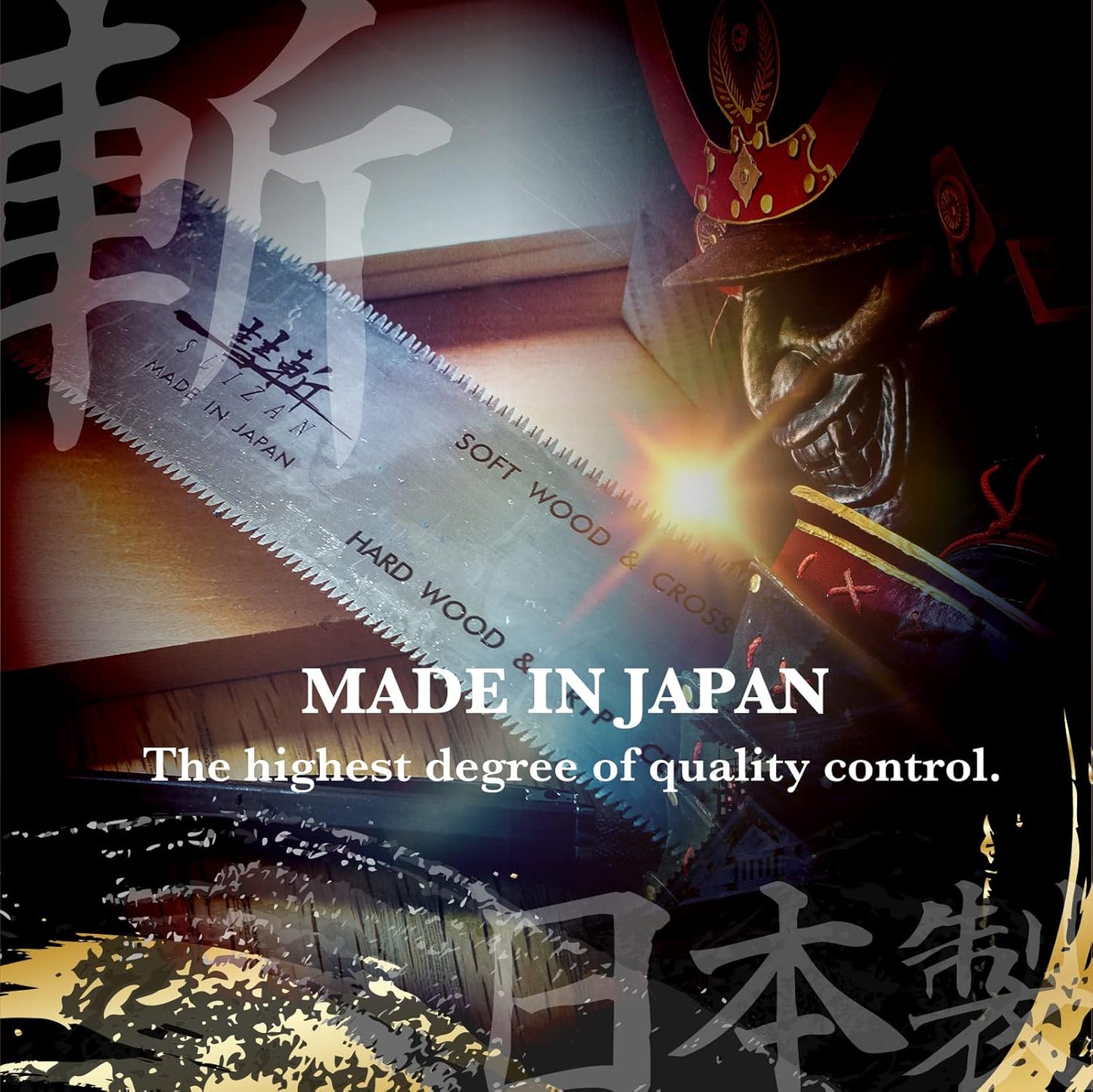 SUIZAN 6" Ryoba Double-Edge Japanese Pull Saw for Precise Woodworking